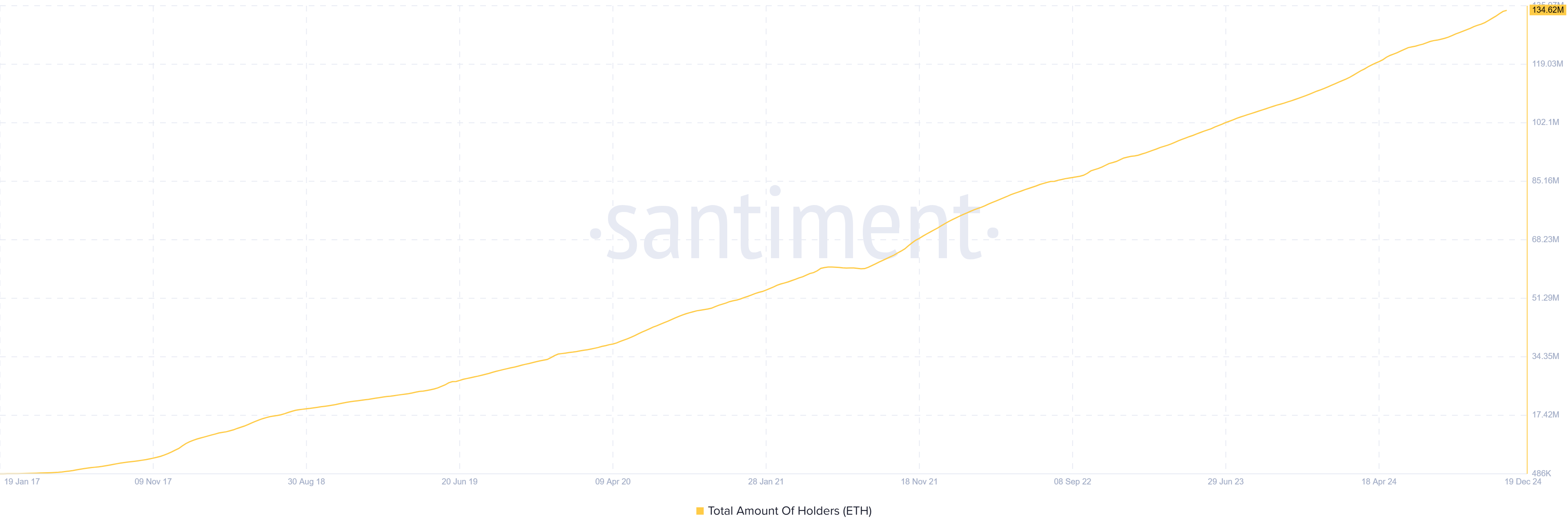 Total Amount of ETH Holders